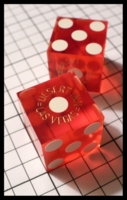 Dice : Dice - Casino Dice - Desert Inn Las Vegas Red Clear with Gold Logo - SK Collection buy Nov 2010